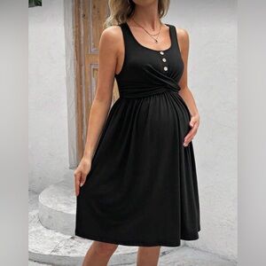 Elegant Black Maternity Dress